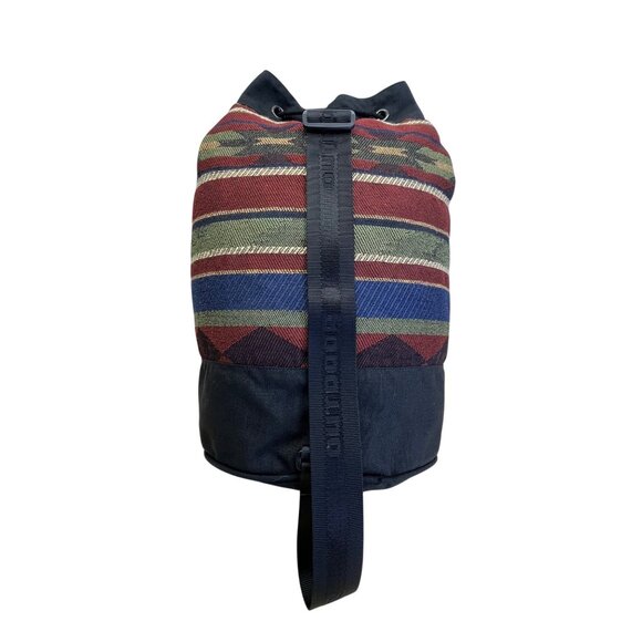 Outdoor Products Black & Red Striped Pattern Canvas & Adjustable Strap Backpack - Picture 5 of 11